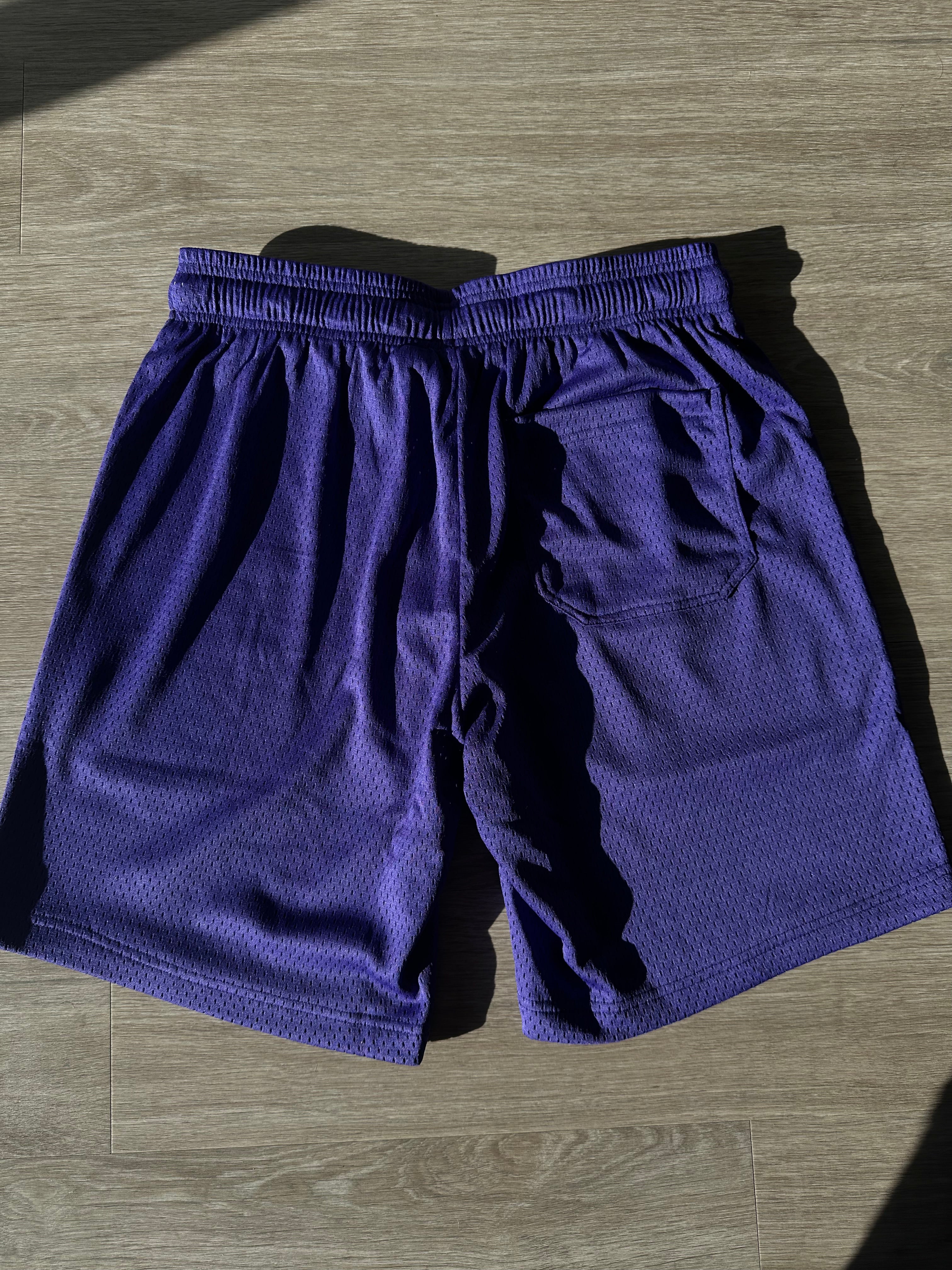 Purple & Gold Basics Mesh Shorts