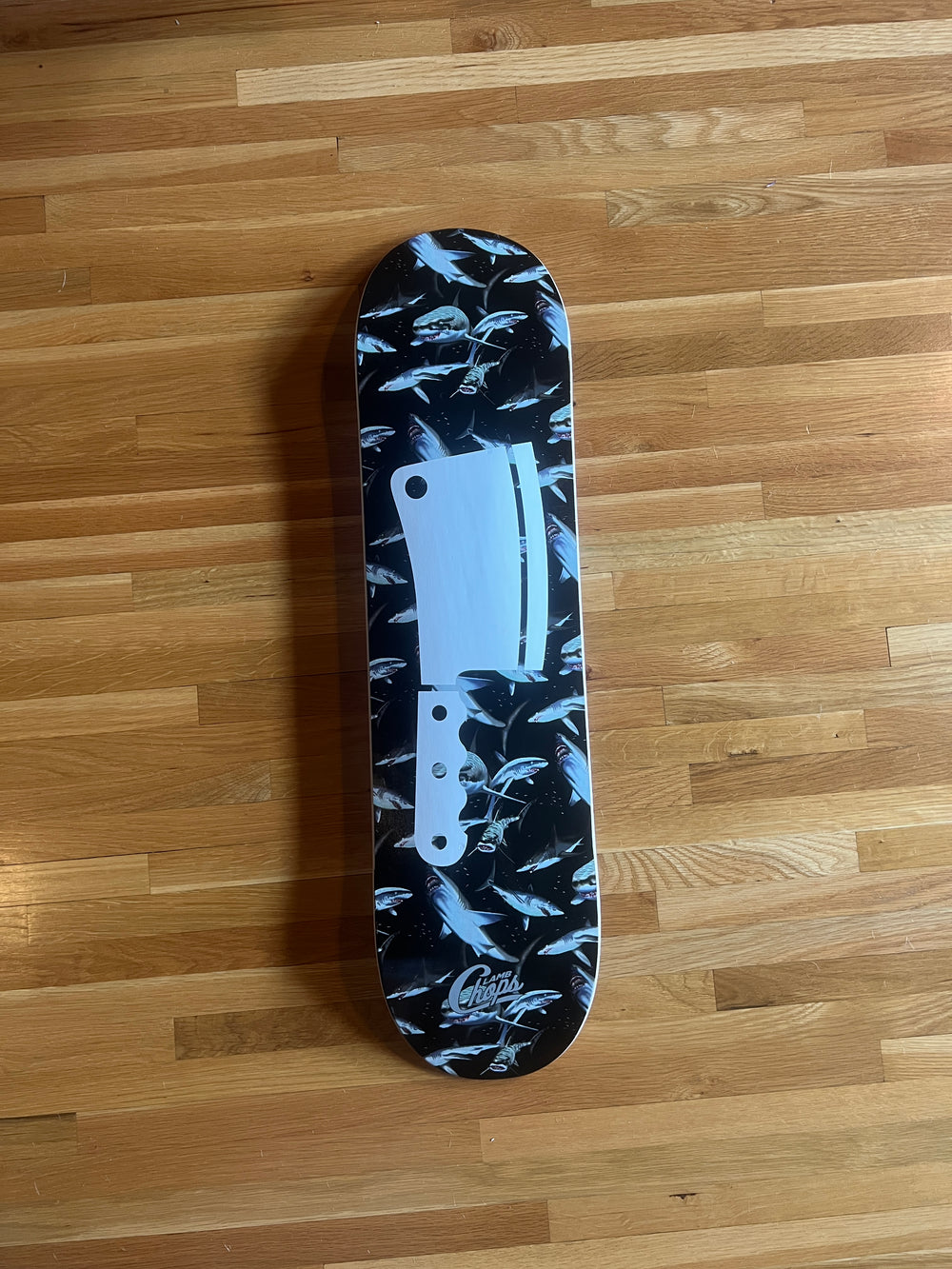 Shark Attack Cleaver Skate Deck (8.0)
