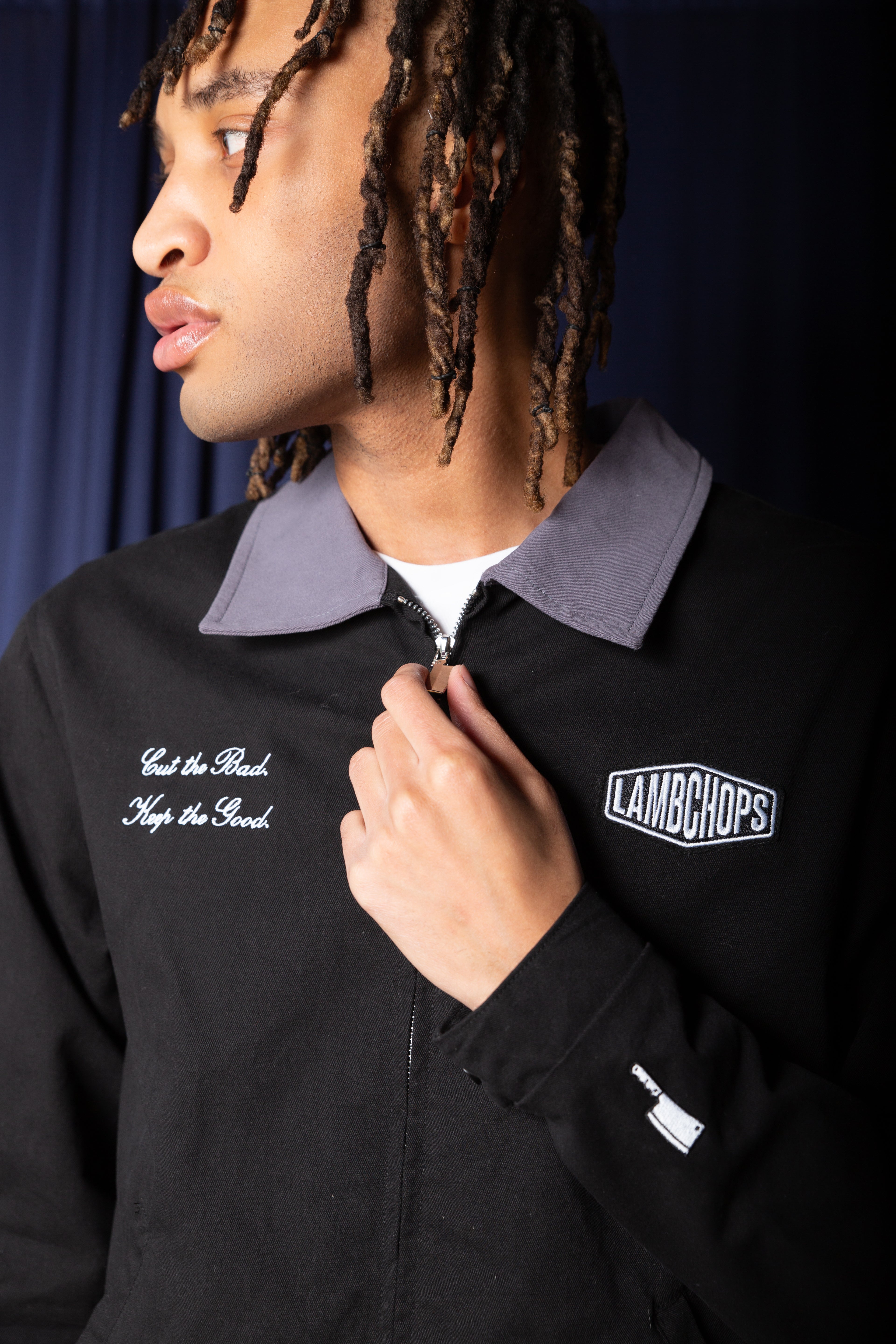 Onyx Black Mechanic Jacket – SGLambChops