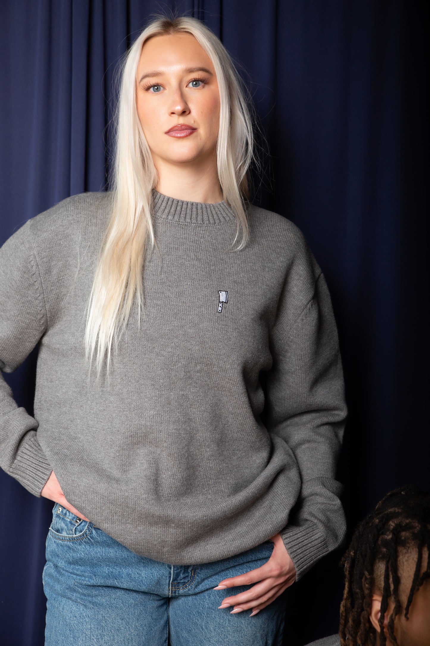 Heather Grey Knit Sweater