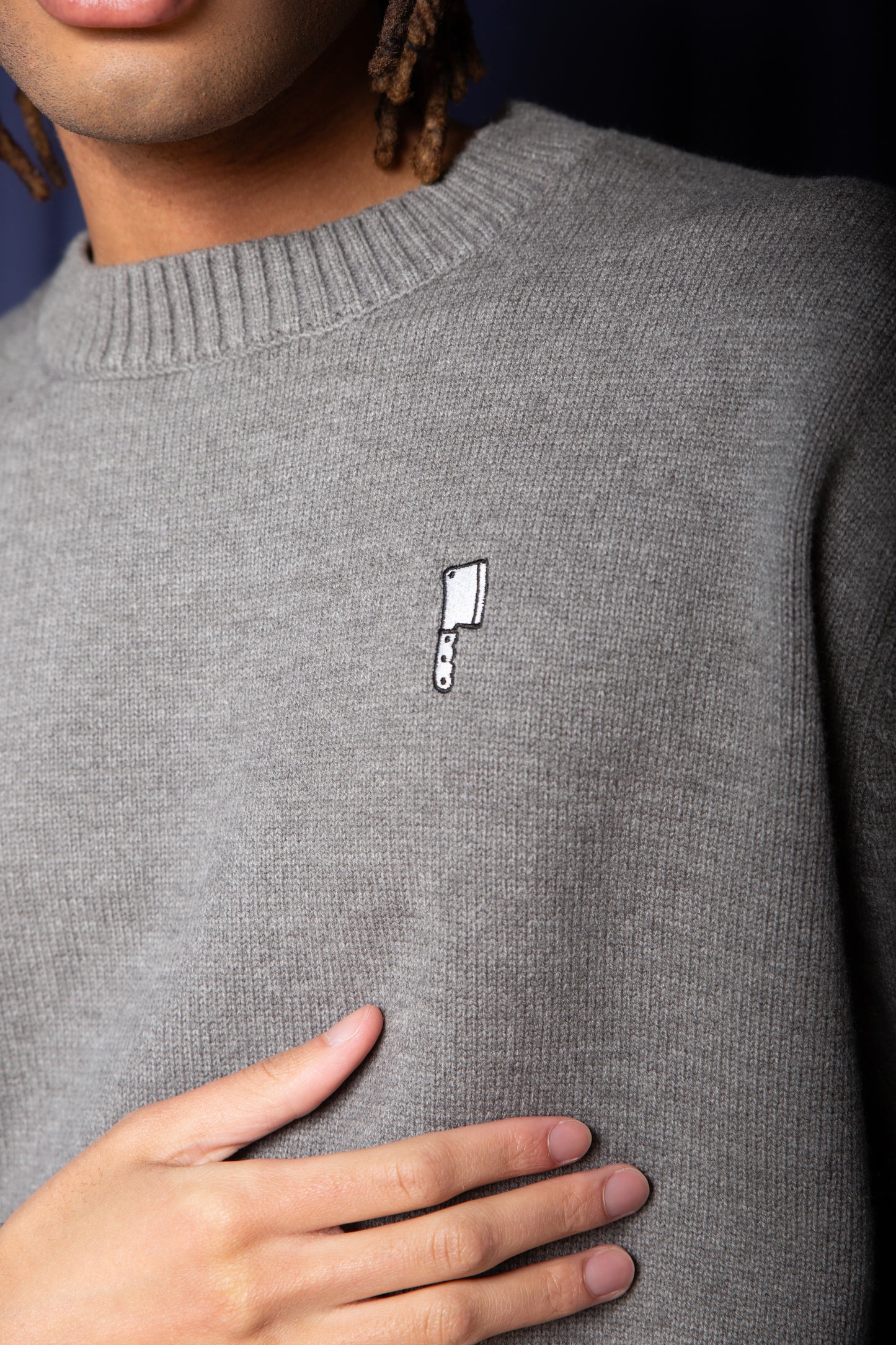 Heather Grey Knit Sweater