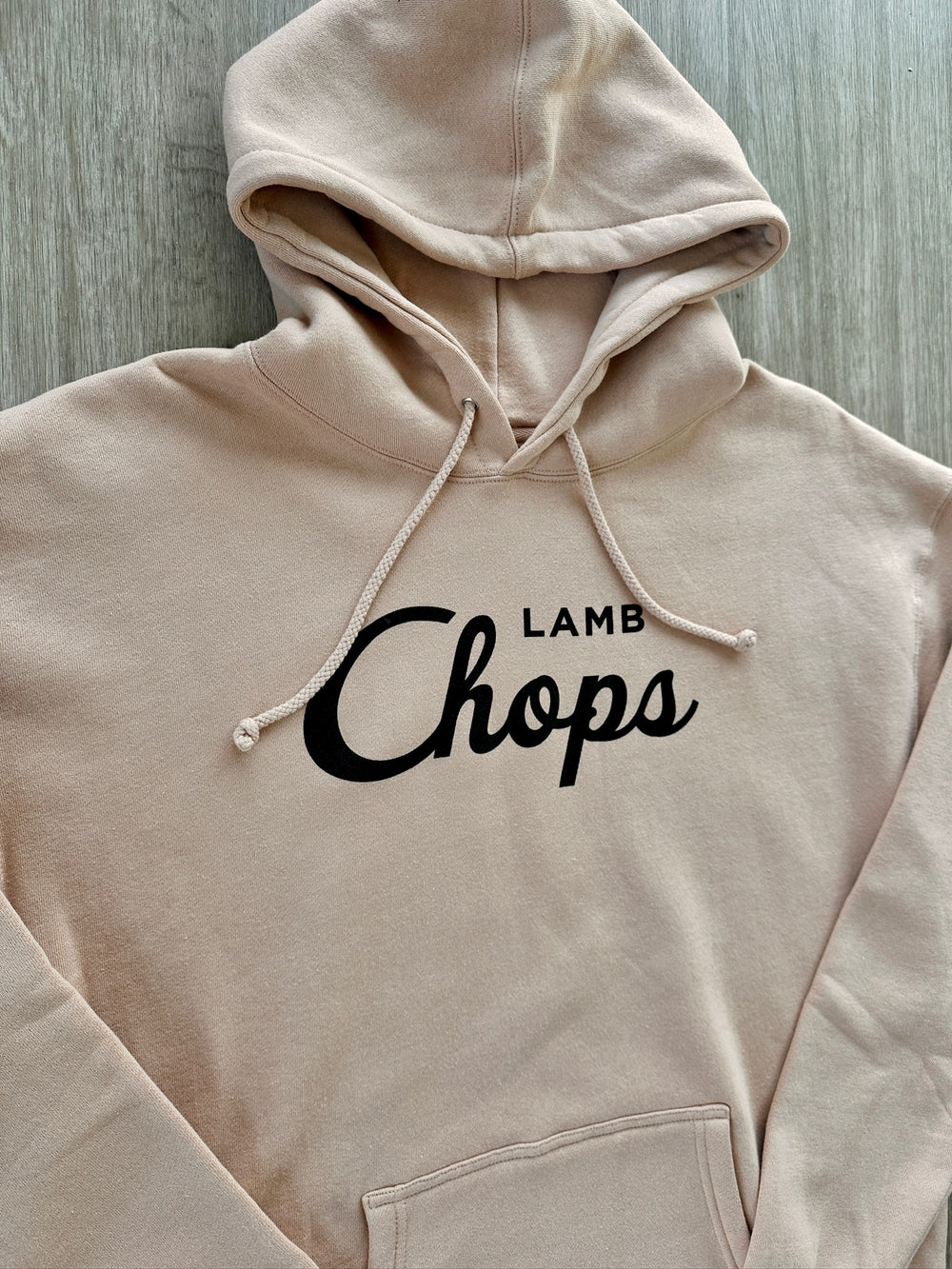 Lamb Chops Pullover Hoodie (Sand/Black)