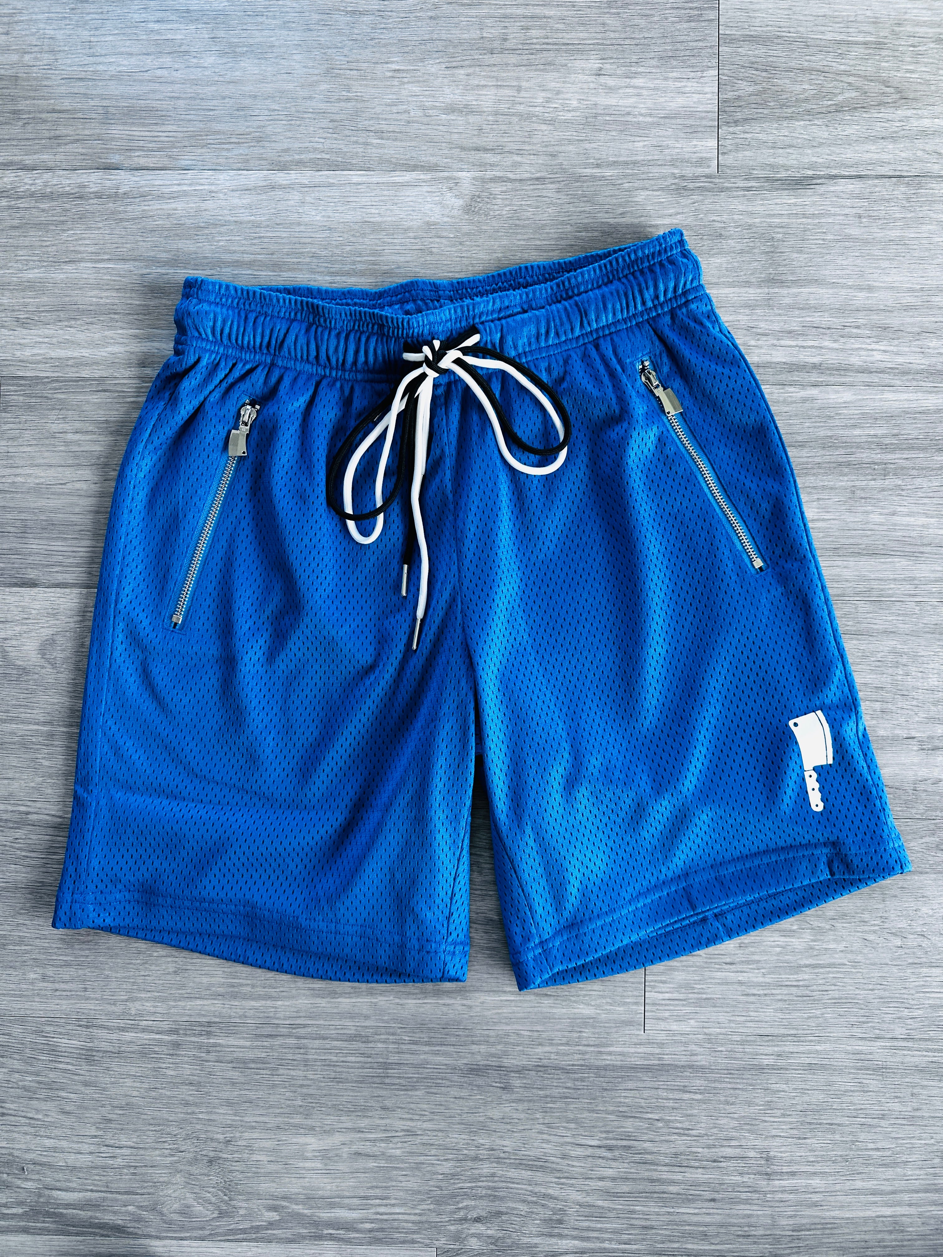 ショートパンツ NOTHINGEVERYTHING : 25SS / TRUNK STRIPE SHORTS (BLUE) ショートパンツ STRIPE WIDE SHORT PANTS