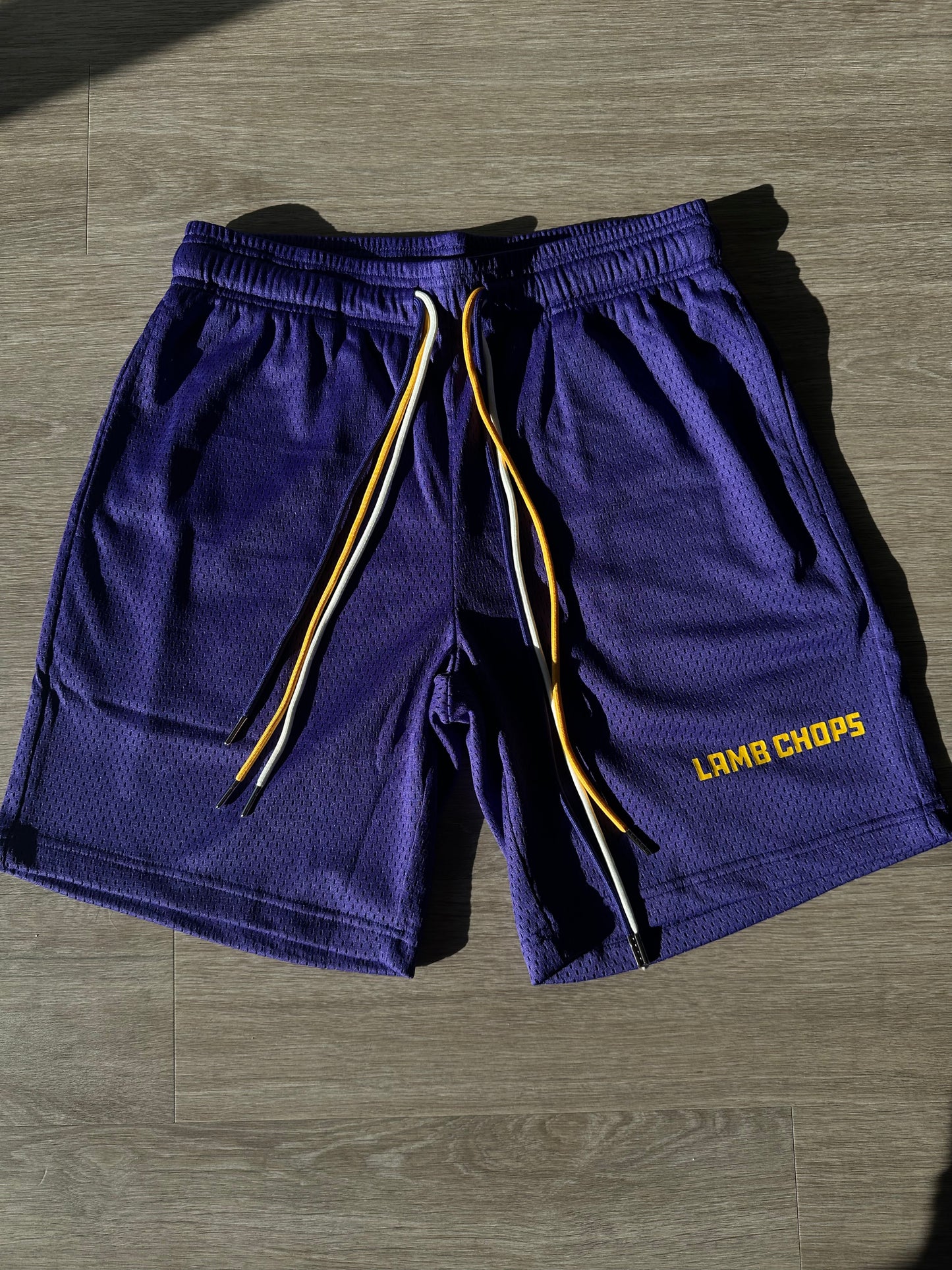 Purple & Gold Basics Mesh Shorts